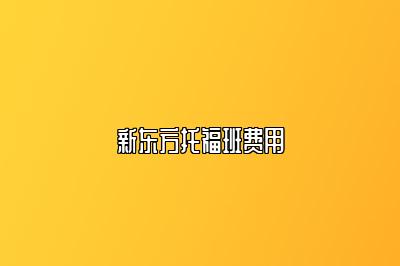 新东方托福班费用