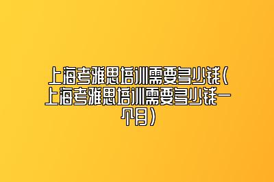 上海考雅思培训需要多少钱(上海考雅思培训需要多少钱一个月)