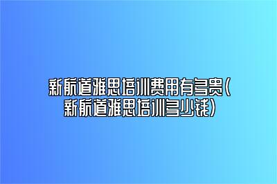 新航道雅思培训费用有多贵(新航道雅思培训多少钱)