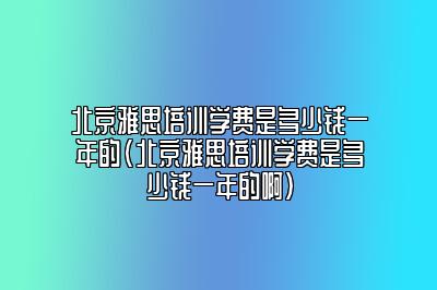 北京雅思培训学费是多少钱一年的(北京雅思培训学费是多少钱一年的啊)