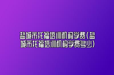 盐城市托福培训机构学费(盐城市托福培训机构学费多少)