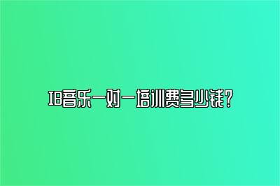 IB音乐一对一培训费多少钱？