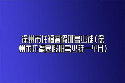 徐州市托福寒假班多少钱(徐州市托福寒假班多少钱一个月)