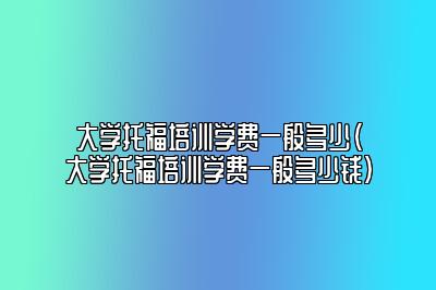 大学托福培训学费一般多少(大学托福培训学费一般多少钱)