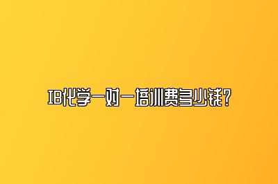 IB化学一对一培训费多少钱？