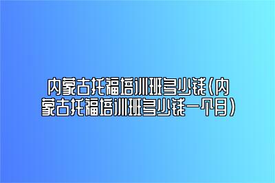 内蒙古托福培训班多少钱(内蒙古托福培训班多少钱一个月)