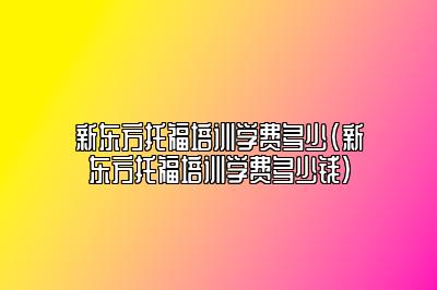 新东方托福培训学费多少(新东方托福培训学费多少钱)