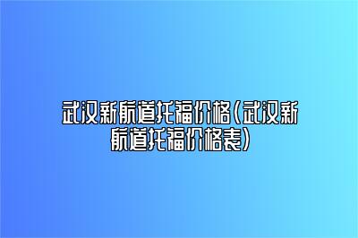 武汉新航道托福价格(武汉新航道托福价格表)