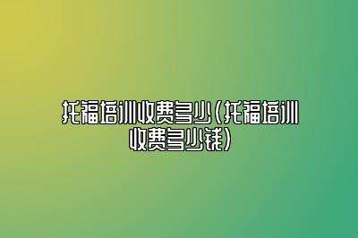 托福培训收费多少(托福培训收费多少钱)