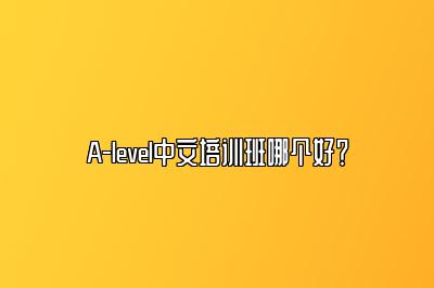 A-level中文培训班哪个好？