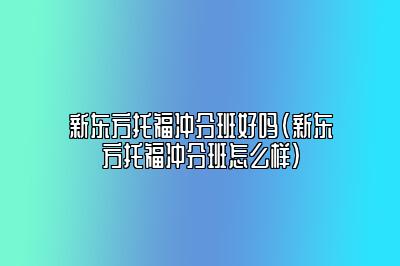 新东方托福冲分班好吗(新东方托福冲分班怎么样)