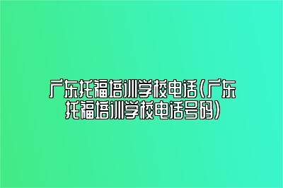 广东托福培训学校电话(广东托福培训学校电话号码)