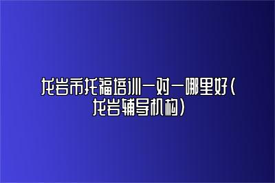 龙岩市托福培训一对一哪里好(龙岩辅导机构)