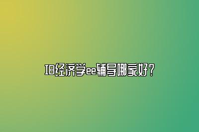 IB经济学ee辅导哪家好？