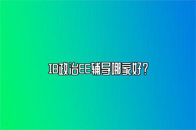 IB政治EE辅导哪家好？