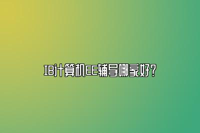 IB计算机EE辅导哪家好？