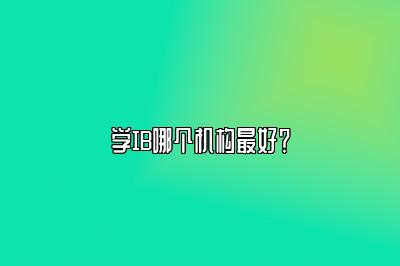 学IB哪个机构最好？