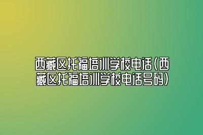 西藏区托福培训学校电话(西藏区托福培训学校电话号码)