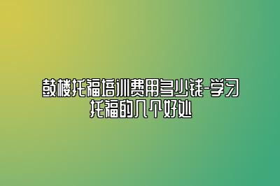 鼓楼托福培训费用多少钱-学习托福的几个好处