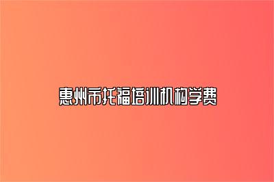 惠州市托福培训机构学费