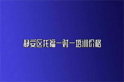静安区托福一对一培训价格