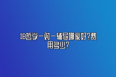 IB哲学一对一辅导哪家好？费用多少？