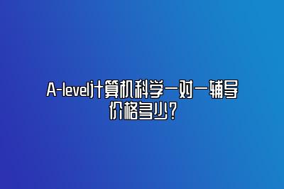 A-level计算机科学一对一辅导价格多少？