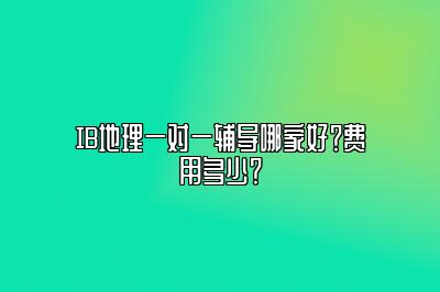 IB地理一对一辅导哪家好？费用多少？