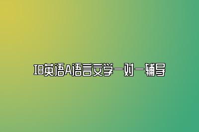 IB英语A语言文学一对一辅导