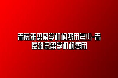 青岛雅思留学机构费用多少-青岛雅思留学机构费用