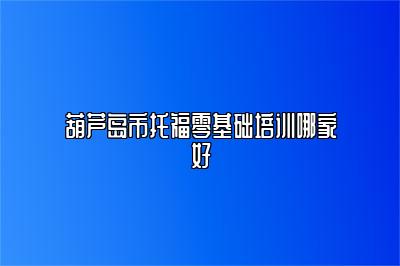 葫芦岛市托福零基础培训哪家好