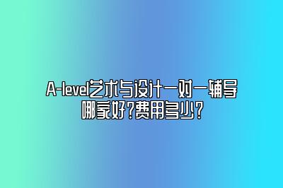 A-level艺术与设计一对一辅导哪家好？费用多少？
