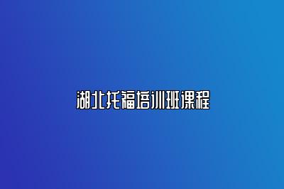 湖北托福培训班课程