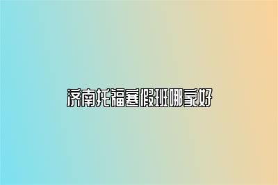 济南托福寒假班哪家好