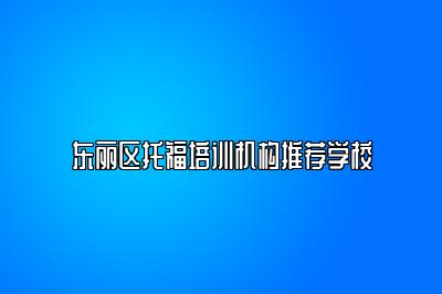 东丽区托福培训机构推荐学校