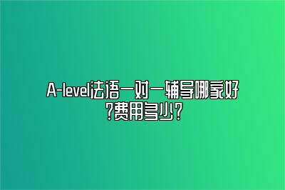 A-level法语一对一辅导哪家好？费用多少？