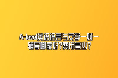 A-level英语语言与文学一对一辅导哪家好？费用多少？