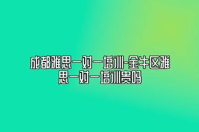 成都雅思一对一培训-金牛区雅思一对一培训贵吗