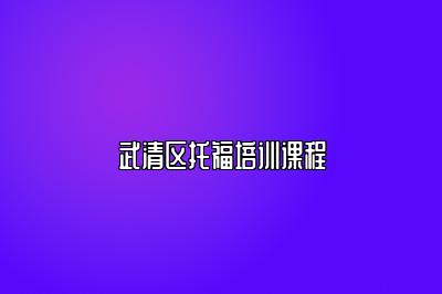 武清区托福培训课程