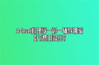 A-level心理学一对一辅导哪家好？费用多少？