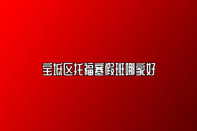 宝坻区托福寒假班哪家好