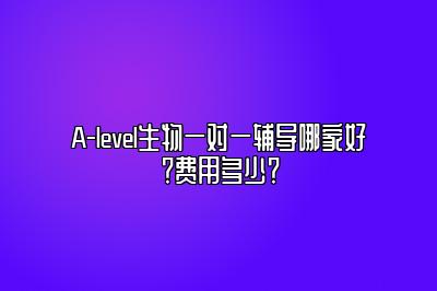 A-level生物一对一辅导哪家好？费用多少？