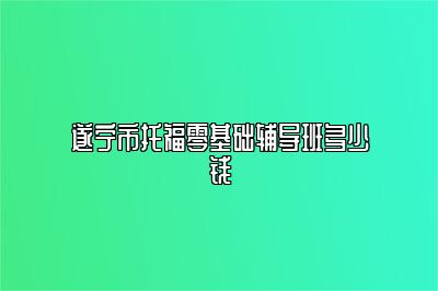 遂宁市托福零基础辅导班多少钱