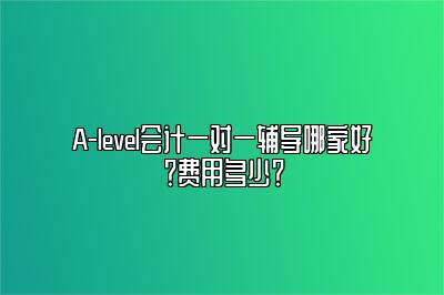 A-level会计一对一辅导哪家好？费用多少？
