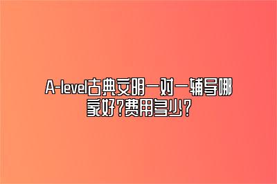 A-level古典文明一对一辅导哪家好？费用多少？