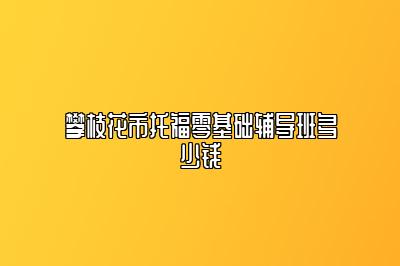 攀枝花市托福零基础辅导班多少钱