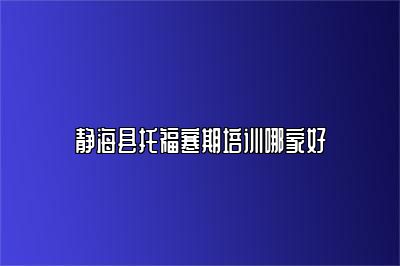 静海县托福寒期培训哪家好