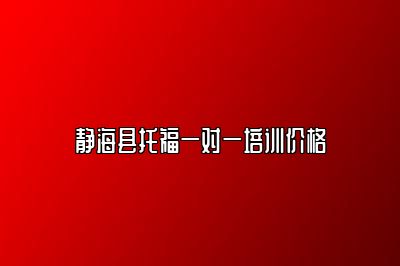 静海县托福一对一培训价格