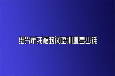 绍兴市托福封闭培训班多少钱
