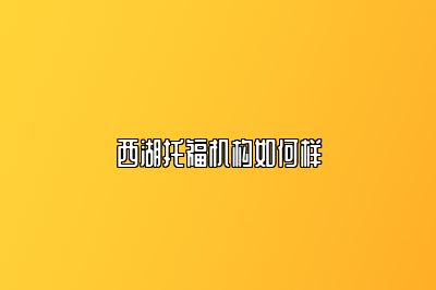 西湖托福机构如何样